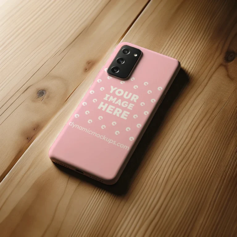 Samsung Pink Phone Case Mockup Template