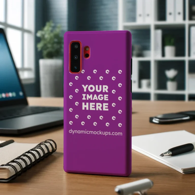 Samsung Purple Phone Case Mockup Template