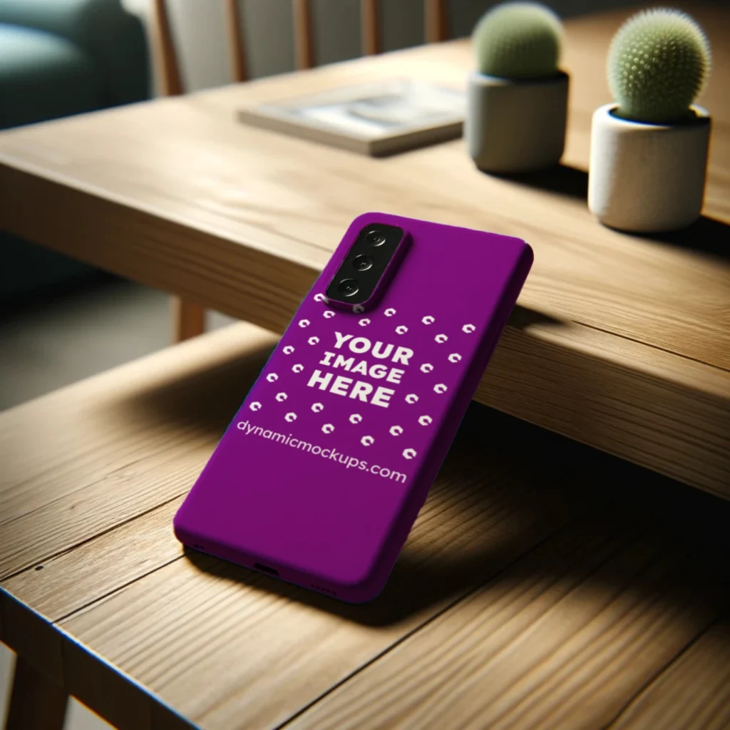 Samsung Purple Phone Case Mockup Template