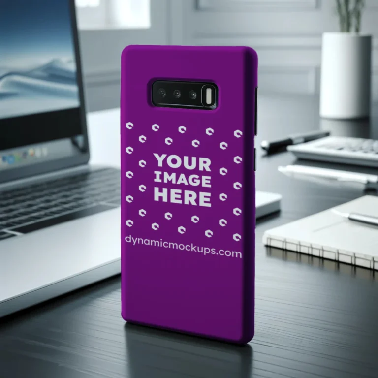 Samsung Purple Phone Case Mockup Template