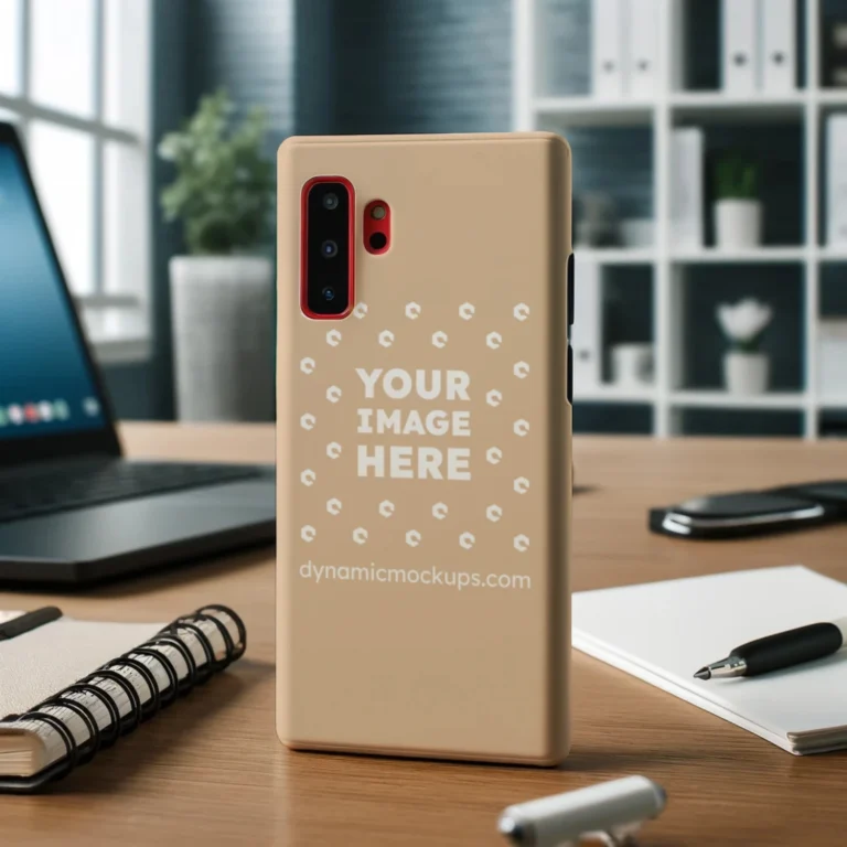 Samsung Tan Phone Case Mockup Template