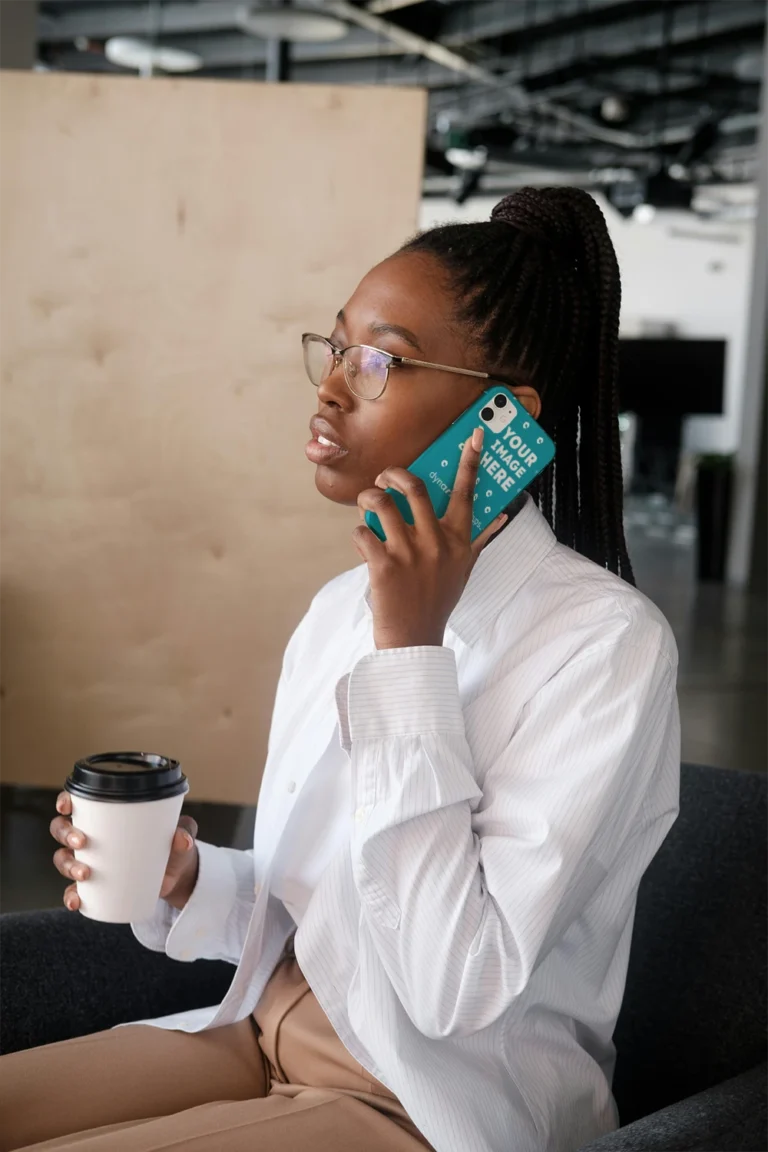 Samsung Teal Phone Case Mockup Template