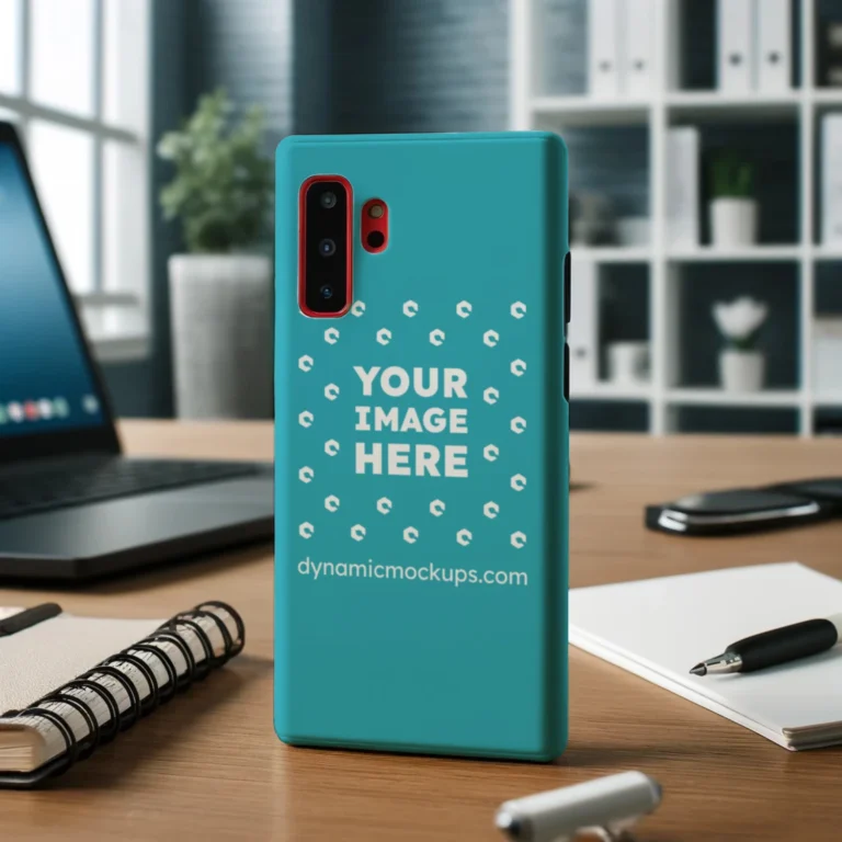 Samsung Teal Phone Case Mockup Template