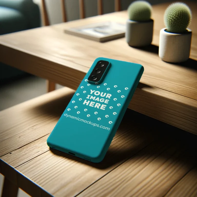 Samsung Teal Phone Case Mockup Template