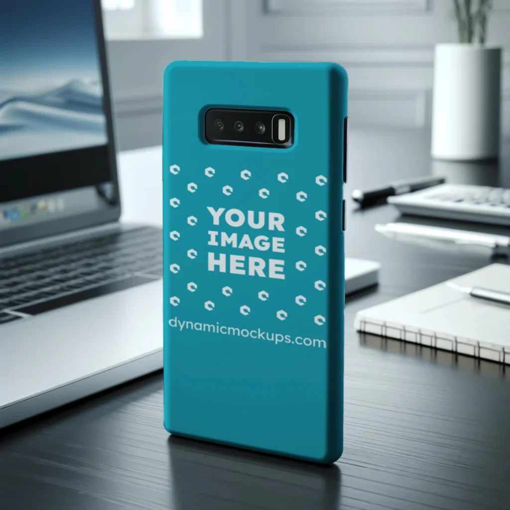 Samsung Teal Phone Case Mockup Template