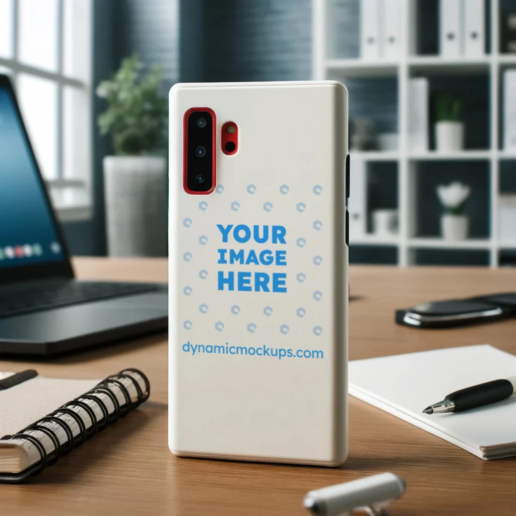 Samsung White Phone Case Mockup Template