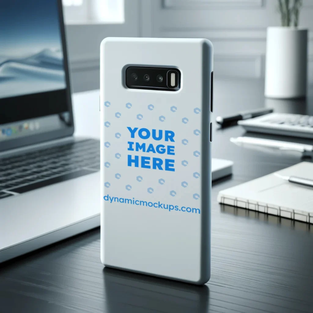 Samsung White Phone Case Mockup Template