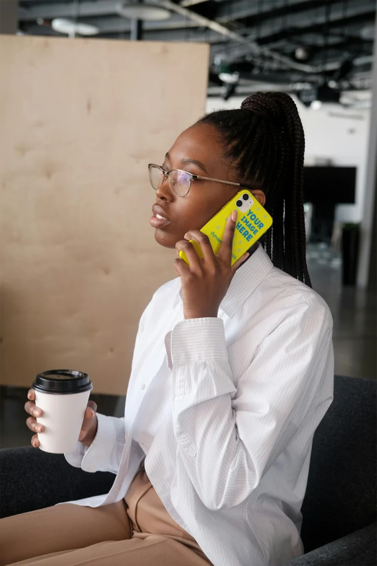 Samsung Yellow Phone Case Mockup Template