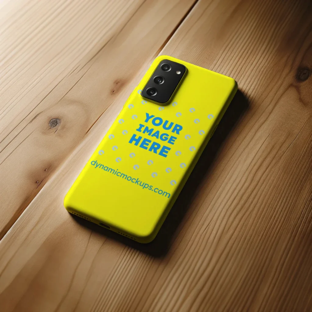 Samsung Yellow Phone Case Mockup Template
