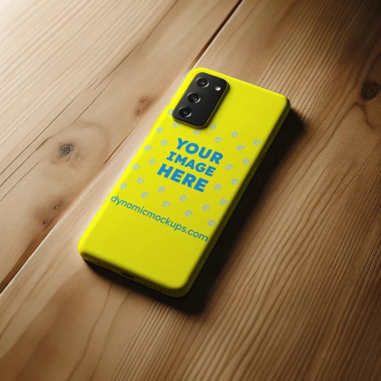 Samsung Yellow Phone Case Mockup Template