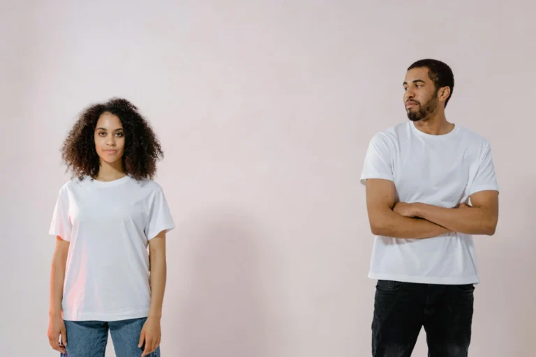 Woman Wearing Peach T-shirt Mockup Front View Template