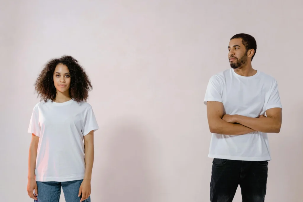 Woman Wearing Tan T-shirt Mockup Front View Template