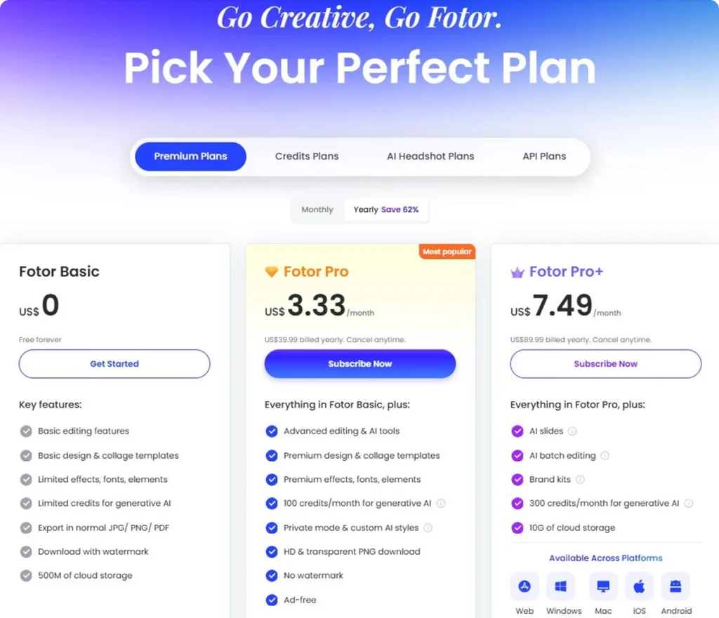 fotor-pricing