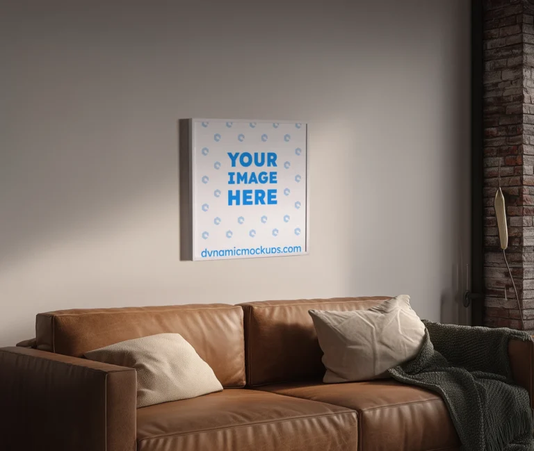 Living Room Frame Wall Art Gallery Mockup Template