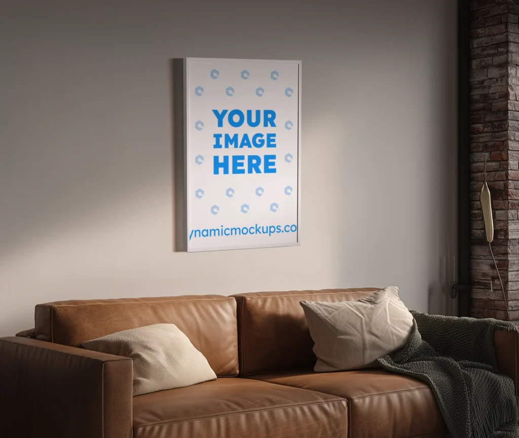 Living Room Frame Wall Art Gallery Mockup Template