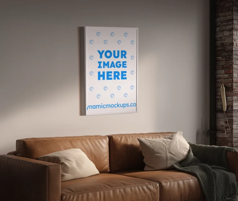 Living Room Frame Wall Art Gallery Mockup Template