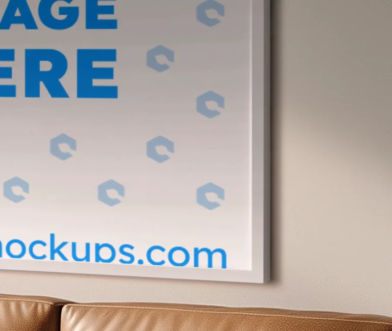 Living Room Frame Wall Art Gallery Mockup Template