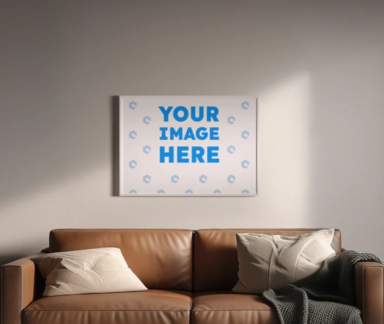 Living Room Frame Wall Art Gallery Mockup Template