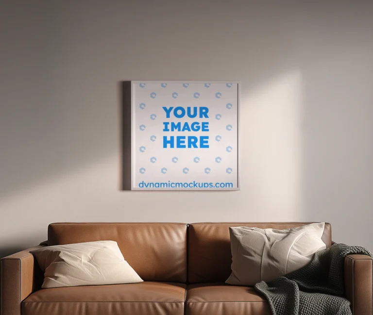 Living Room Frame Wall Art Gallery Mockup Template