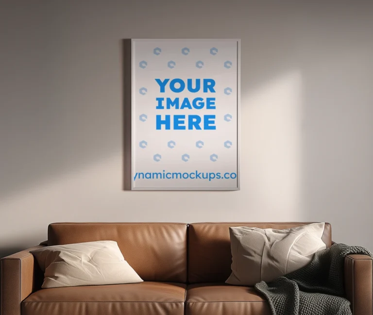 Living Room Frame Wall Art Gallery Mockup Template