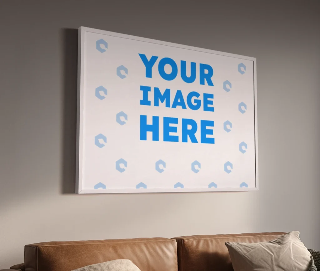 Living Room Frame Wall Art Gallery Mockup Template