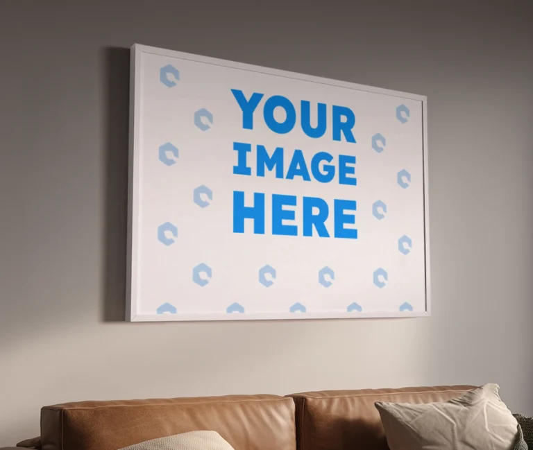 Living Room Frame Wall Art Gallery Mockup Template