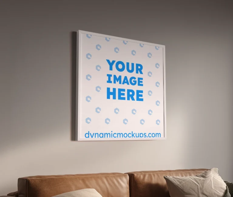 Living Room Frame Wall Art Gallery Mockup Template