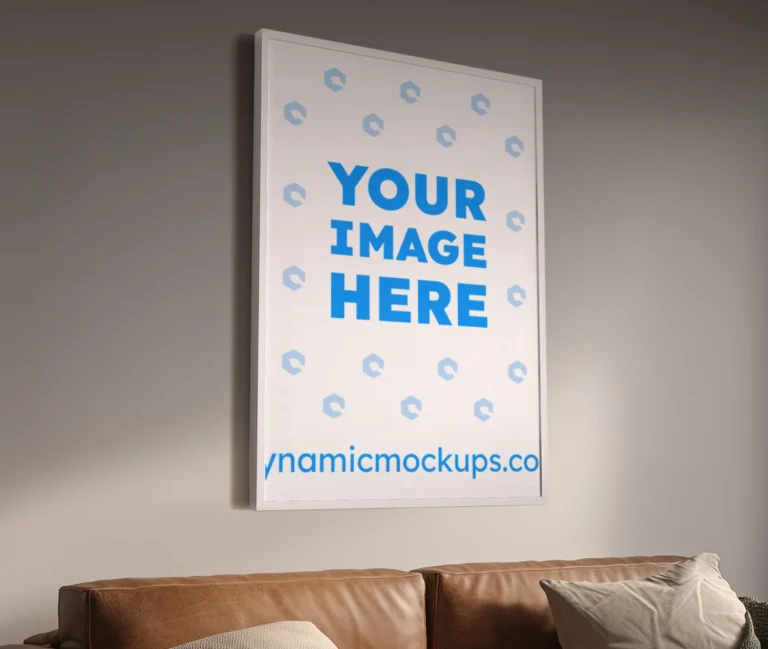 Living Room Frame Wall Art Gallery Mockup Template