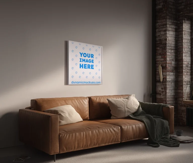 Living Room Frame Wall Art Gallery Mockup Template