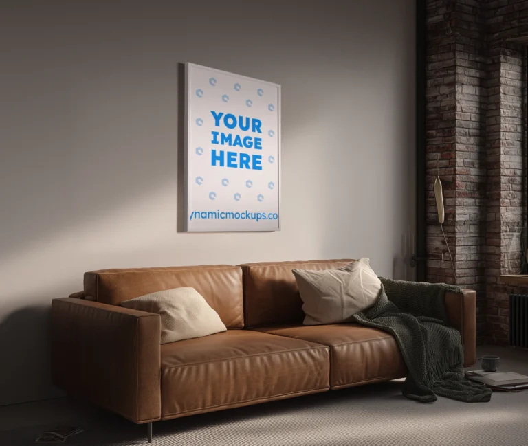 Living Room Frame Wall Art Gallery Mockup Template
