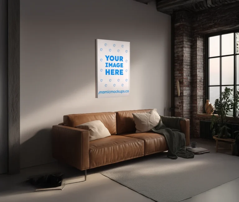 Living Room Frame Wall Art Gallery Mockup Template
