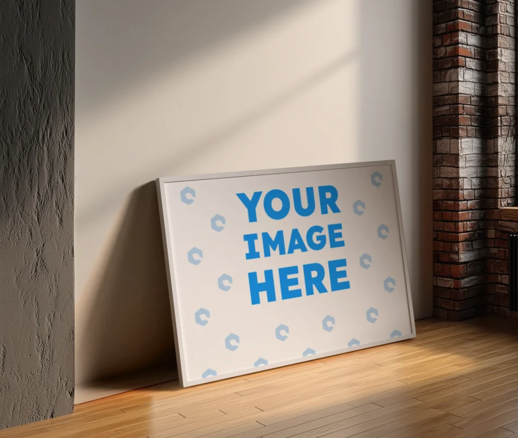 Living Room Frame Wall Art Gallery Mockup Template