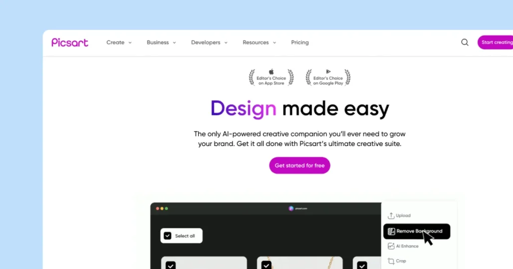 picsart-homepage