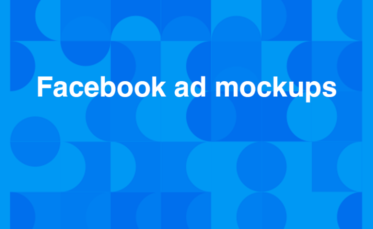 Facebook ad mockups