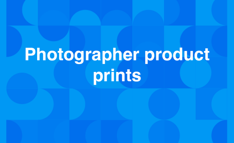 Photographer product prints