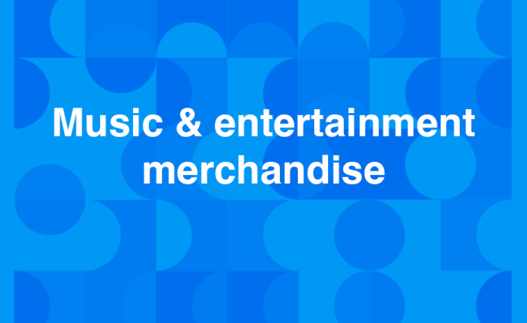 Music & entertainment merchandise