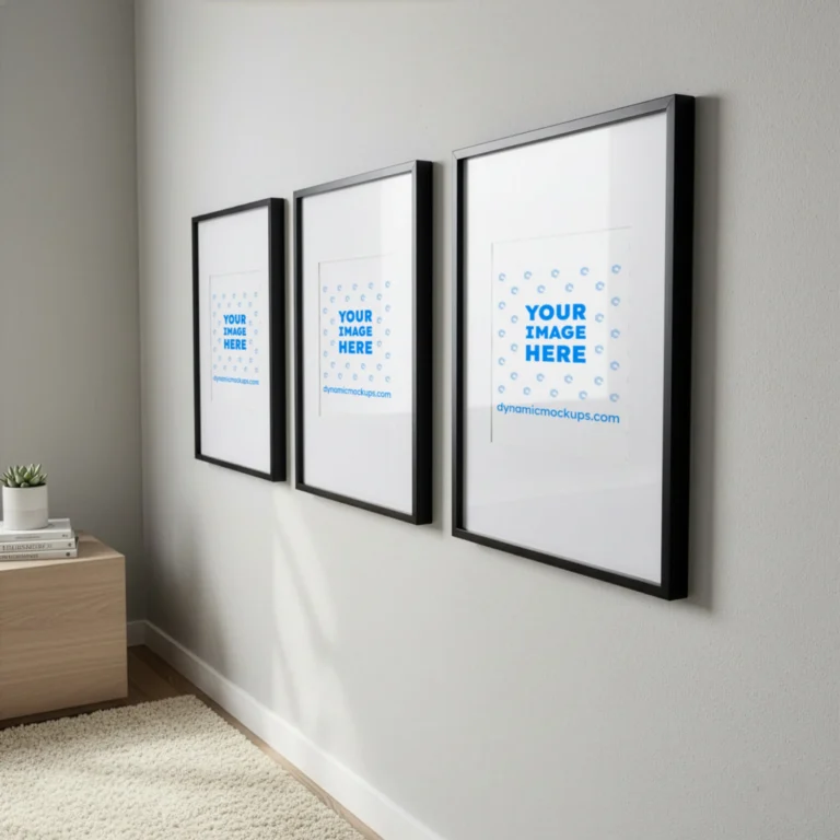 Living Room Frame Wall Art Gallery Mockup Template