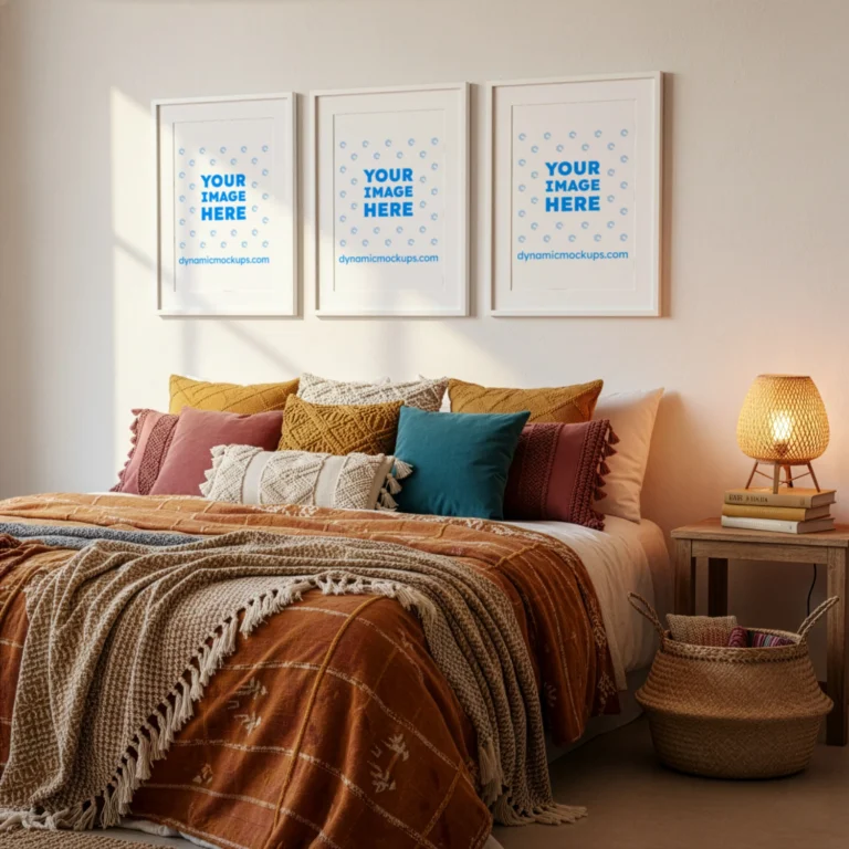 Living Room Frame Wall Art Gallery Mockup Template