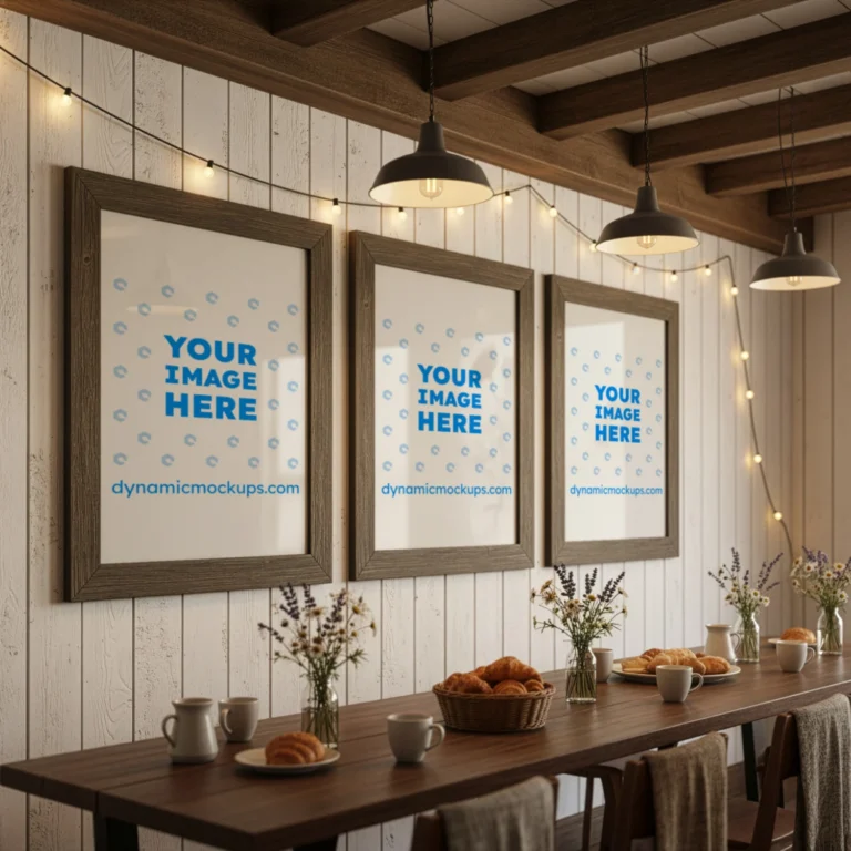 Living Room Frame Wall Art Gallery Mockup Template