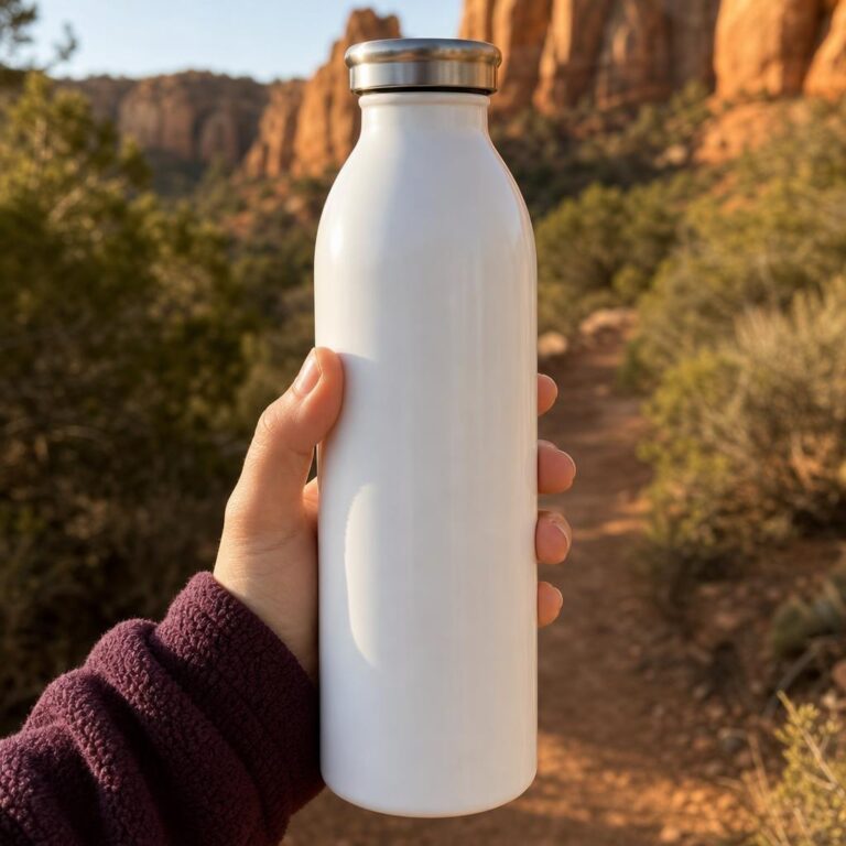 Outdoor Lifestyle Water Bottle Mockup - Free to Edit