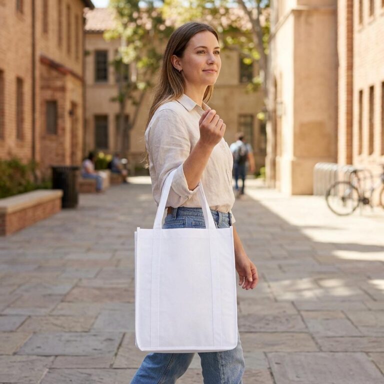 Sunny Campus Lifestyle Tote Bag Mockup