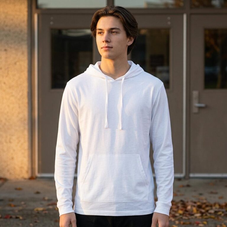 Back-to-School Hoodie Mockup on a Male Model