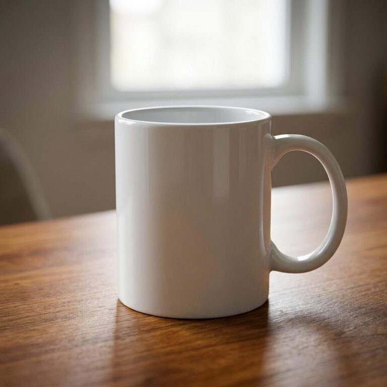 11oz Ceramic Mug Mockup With Soft Morning Window Light