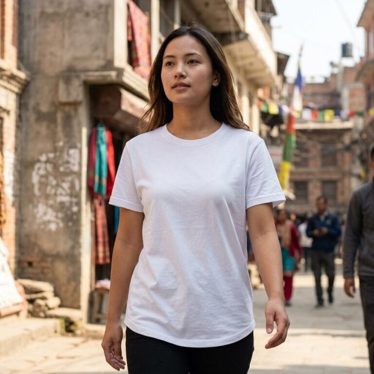 Candid Street Style Comfort Colors 1717 T-Shirt Mockup