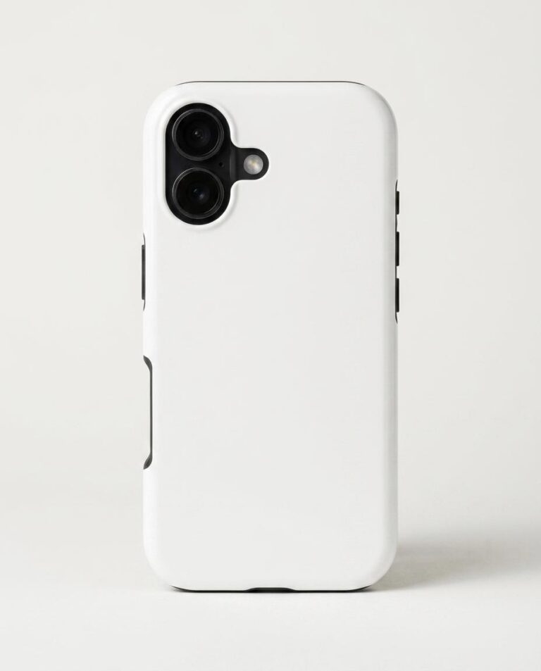 iPhone 17 Tough Case Mockup - Clean Studio, Blank Back Panel