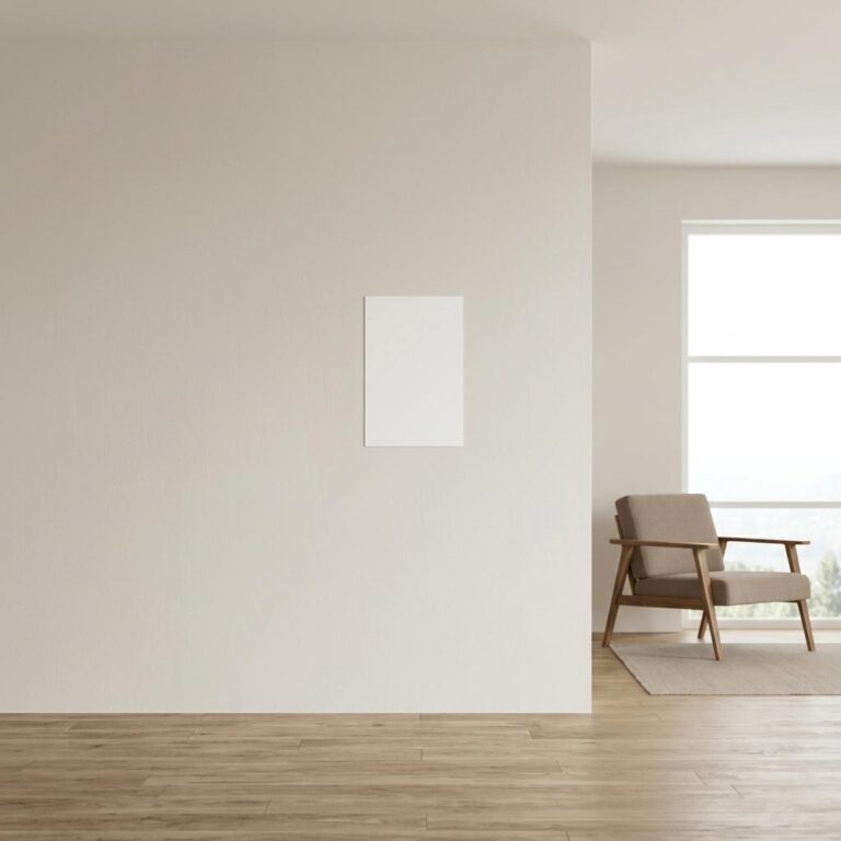 Minimalist Living Room Poster Mockup for Wall Art Designs