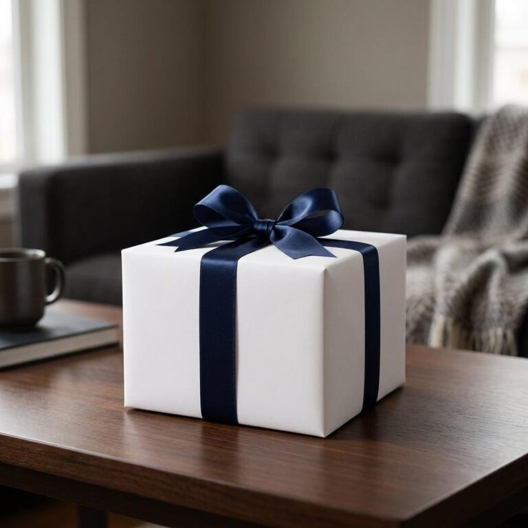 Cozy Living Room Gift Box Mockup