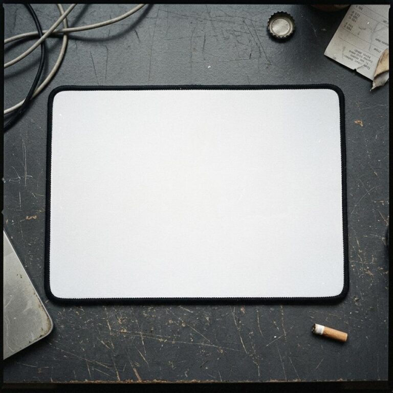Free Grungy Desk Mat Mockup for Counterculture and 420 Brands