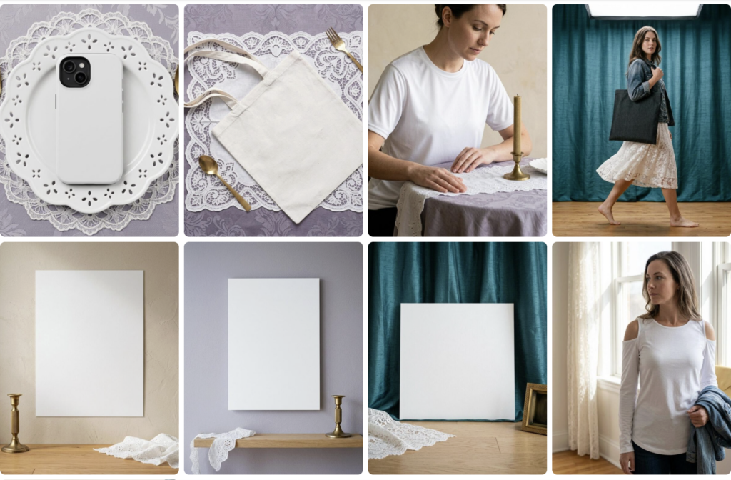 Laced up product mockups example in Dynamic Mockups