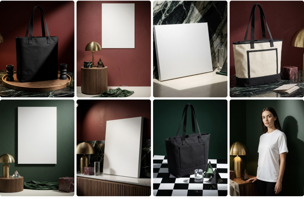 Neo Deco Aesthetic library in Dynamic Mockups